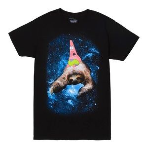 SPONGEBOB T-Shirt — Surprised Patrick On A Sloth